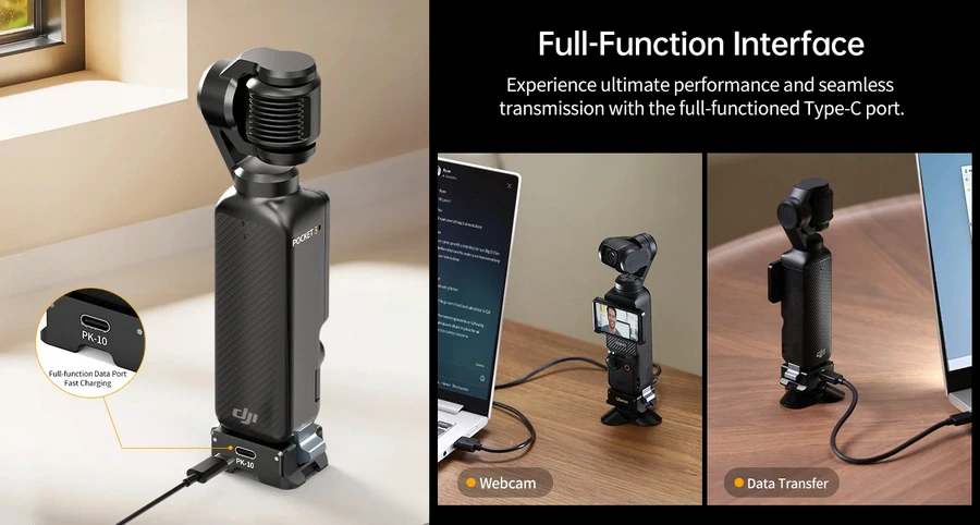 Ulanzi PK10 Osmo Pocket 3 Expansion Adapter with Charging Port by  in  - EC MALL