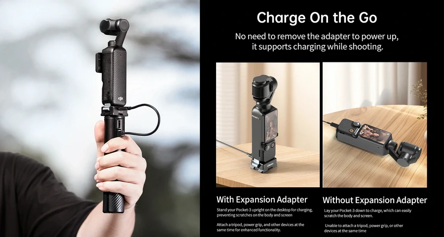 Ulanzi PK10 Osmo Pocket 3 Expansion Adapter with Charging Port by  in  - EC MALL
