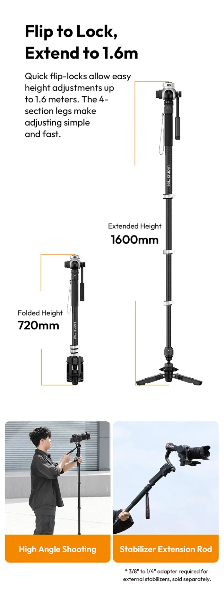Ulanzi TB06 SMOD Video Monopod by  in  - EC MALL