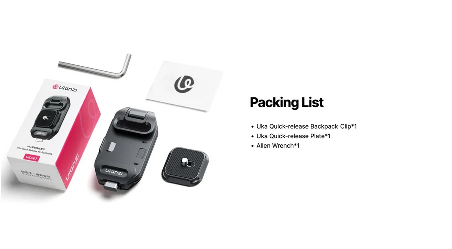 Ulanzi UKA07 UKA Quick-Release Kit for Camera Backpack Strap Clip by  in  - EC MALL