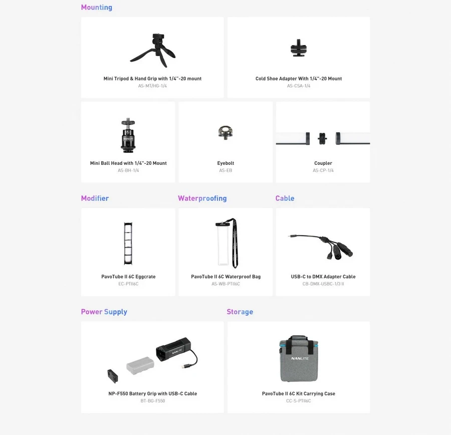 Nanlite PavoTube II 6XR LED RGBWW Pixel Tube Light by  in  - EC MALL