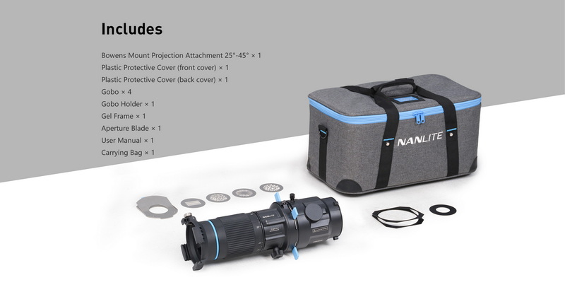 Nanlite  Bowens Mount Projection Attachment 25°-45° by  in  - EC MALL