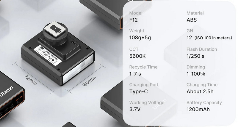 Ulanzi F12 Mini Camera Speedlite Flash by  in  - EC MALL