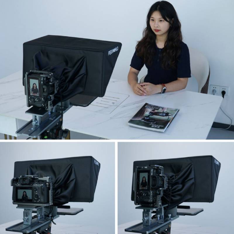 FeelWorld TP16 16 Inch Folding Teleprompter Supports up to 16" Tablet Horizontal Vertical Prompting by  in  - EC MALL