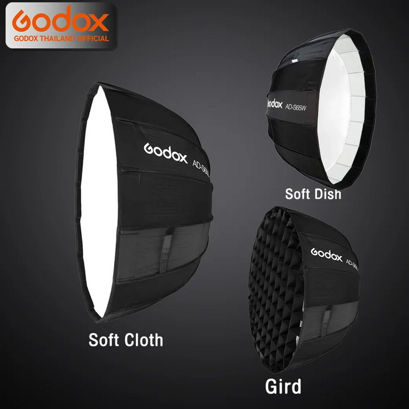 Godox Softbox AD-S65W White Parabolic 65cm with Grid by  in  - EC MALL