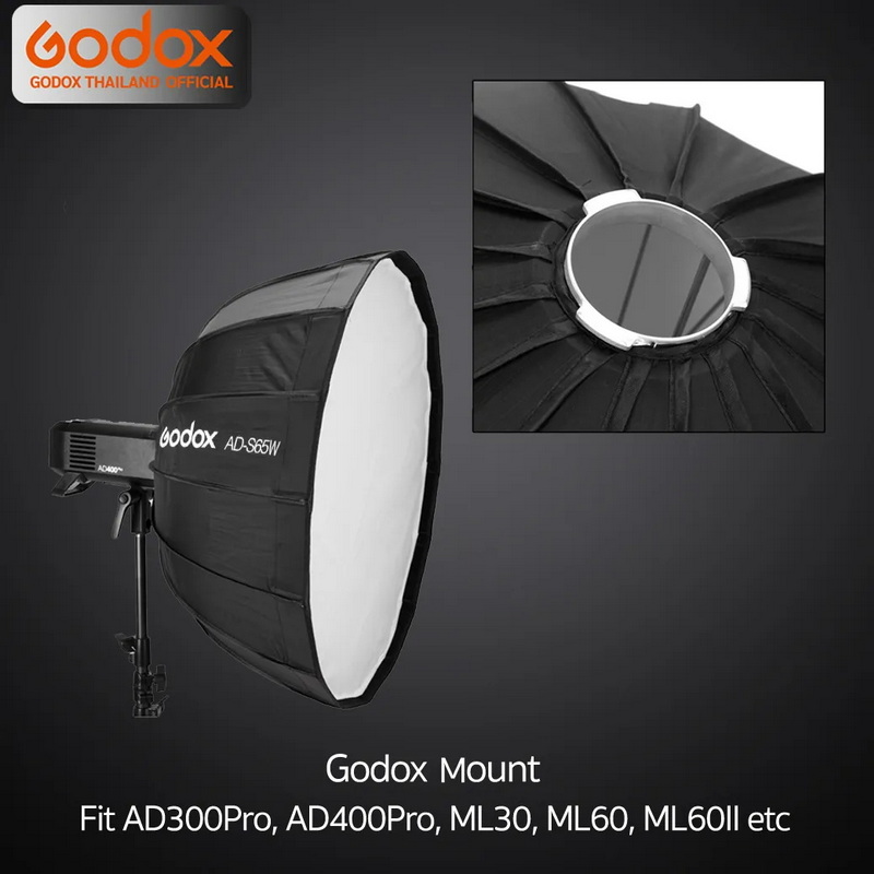 Godox Softbox AD-S65W White Parabolic 65cm with Grid by  in  - EC MALL