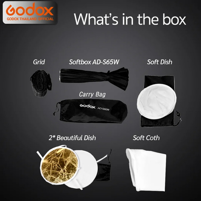 Godox Softbox AD-S65W White Parabolic 65cm with Grid by  in  - EC MALL