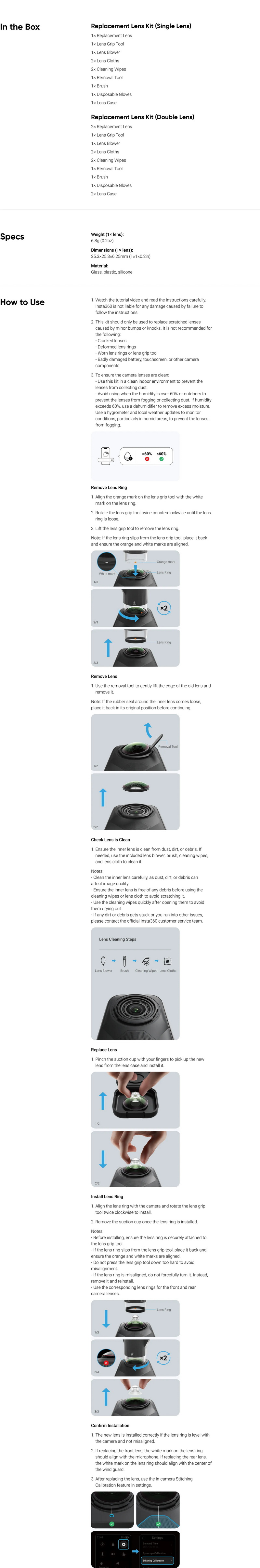 Insta360 X5 Replacement Lens Kit by  in  - EC MALL