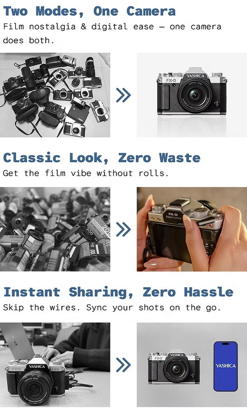 YASHICA FX-D 300 Digital Film Simulation Camera by  in  - EC MALL