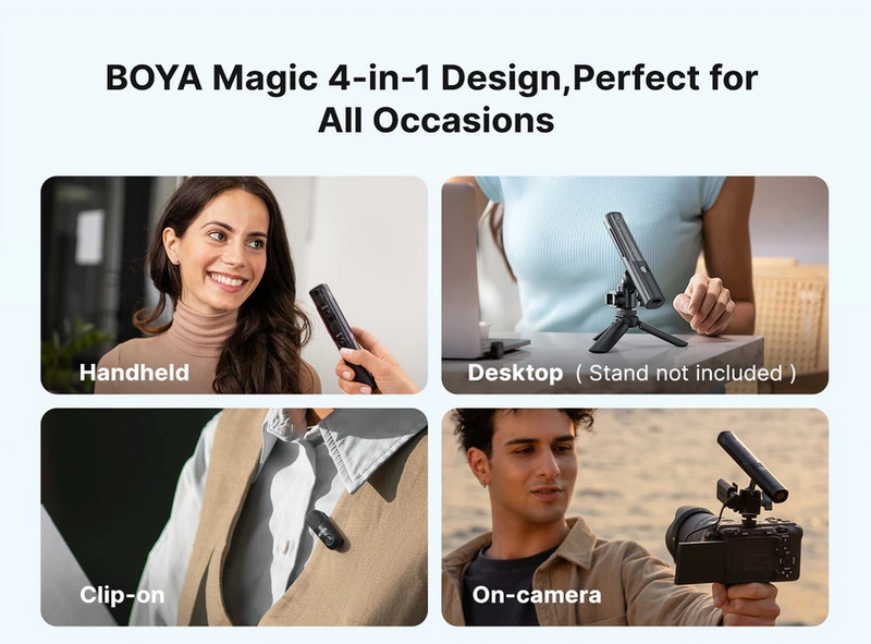 BOYA Magic Transformable Al-Powered Mini Wireless Microphone by  in  - EC MALL