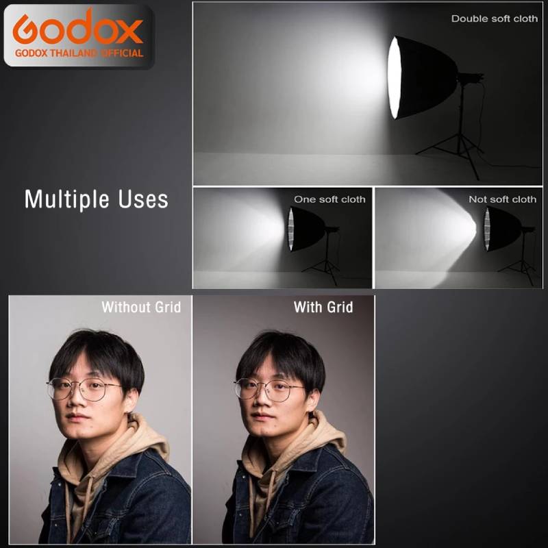 Godox Softbox QR-P70G Quick Release Parabolic Softbox 70cm. With Grid - Bowen Mount (QR-P70) by  in  - EC MALL