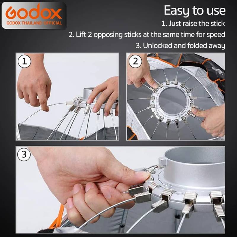 Godox Softbox QR-P70G Quick Release Parabolic Softbox 70cm. With Grid - Bowen Mount (QR-P70) by  in  - EC MALL