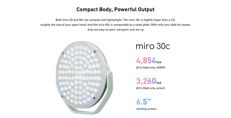 Nanlite Miro 30c Full-color Round Panel Light by  in  - EC MALL