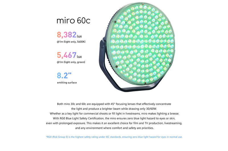 Nanlite Miro 60c LED Full-color Round Panel Light by  in  - EC MALL