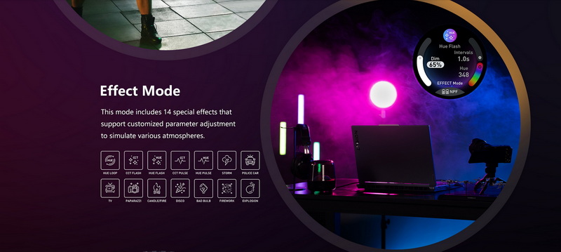 Nanlite Miro 60c LED Full-color Round Panel Light by  in  - EC MALL