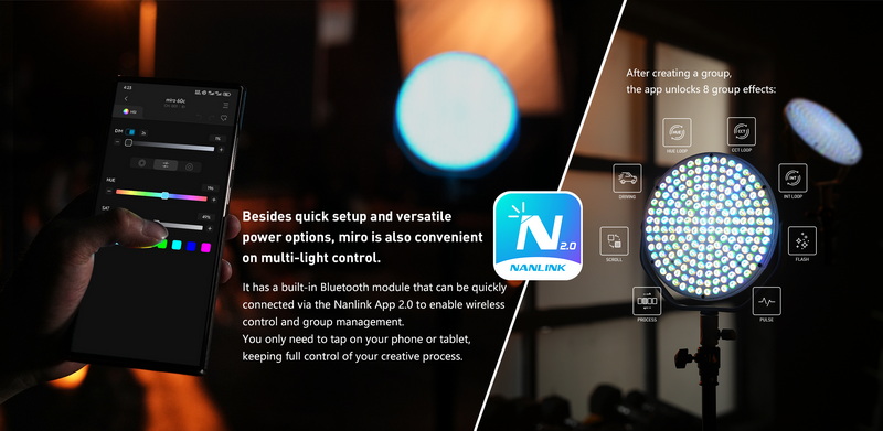 Nanlite Miro 60c LED Full-color Round Panel Light by  in  - EC MALL