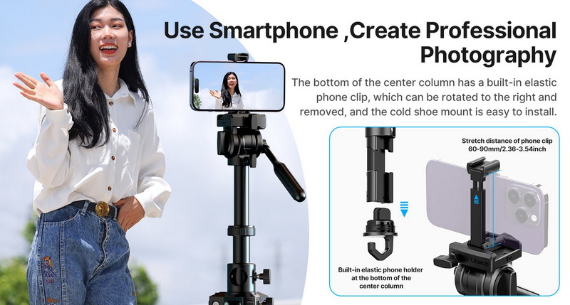 Ulanzi MT-65 Photography Aluminium Vedio Tripod with Remote by  in  - EC MALL