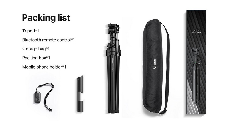 Ulanzi MT-65 Photography Aluminium Vedio Tripod with Remote by  in  - EC MALL