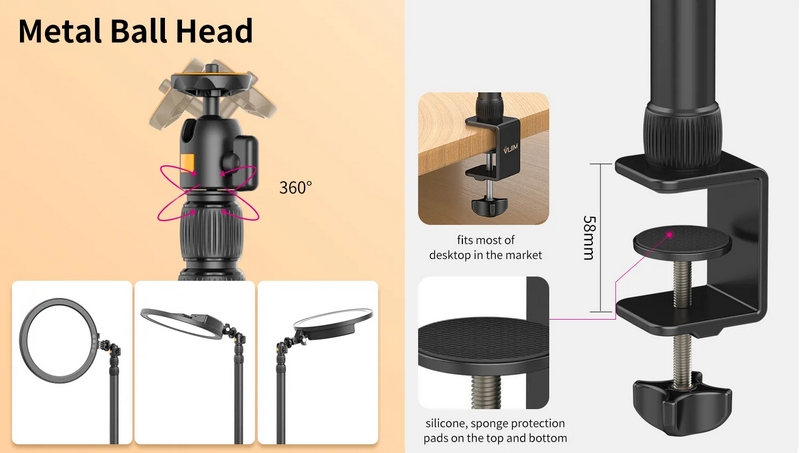Ulanzi VIJIM K13 Key Light Professional Studio 10″ LED Panel Video Light by  in  - EC MALL