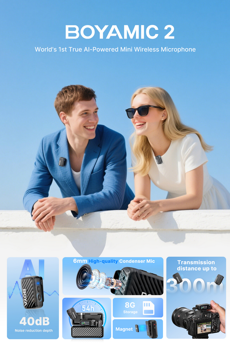 BOYAMIC 2 World's 1st AI-Powered Mini Wireless Microphone by  in  - EC MALL