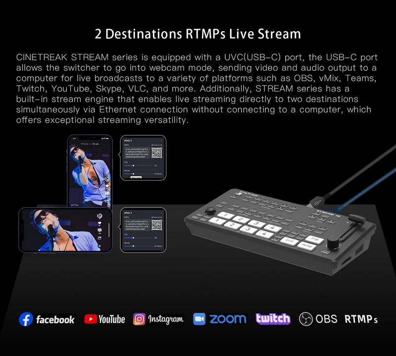 CineTreak STREAM 1 Video Switcher by  in  - EC MALL