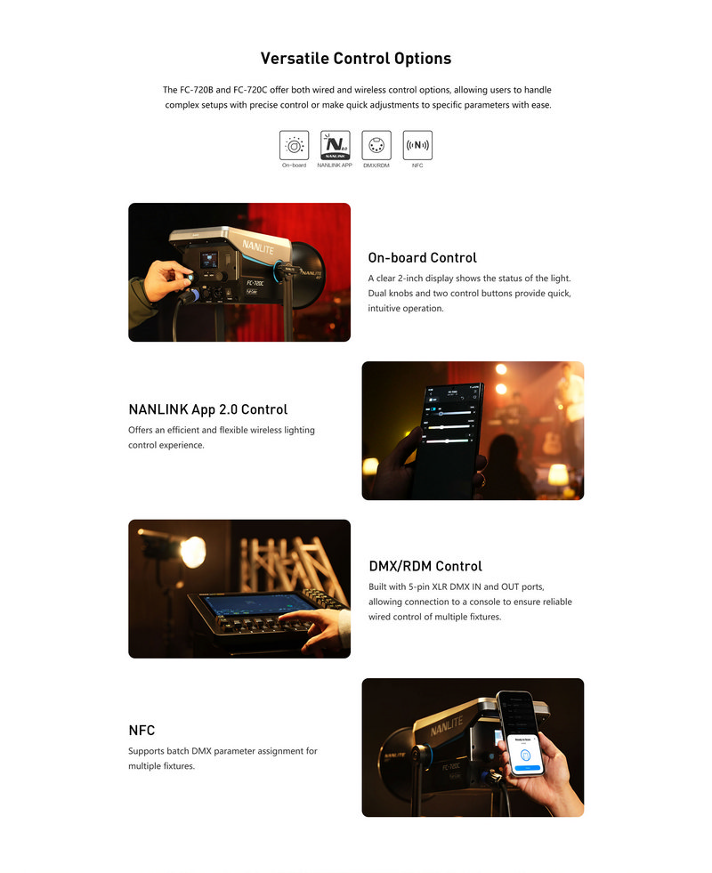 Nanlite FC720C LED RGBW Spot Light by  in  - EC MALL