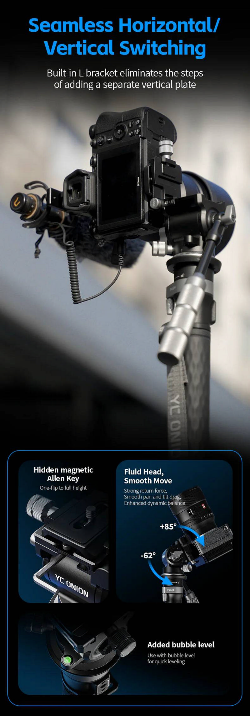 YC Onion Tako Nano Monopod & FX50 Fluid Head by  in  - EC MALL