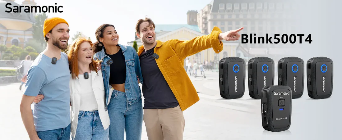 Saramonic Blink500 T4 Wireless Mic System with 4 Independent Channels (1RX+4TX ) by  in  - EC MALL