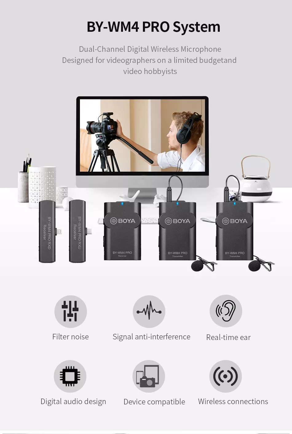 Boya BY-WM4 Pro K1 Wireless Microphone by  in  - EC MALL