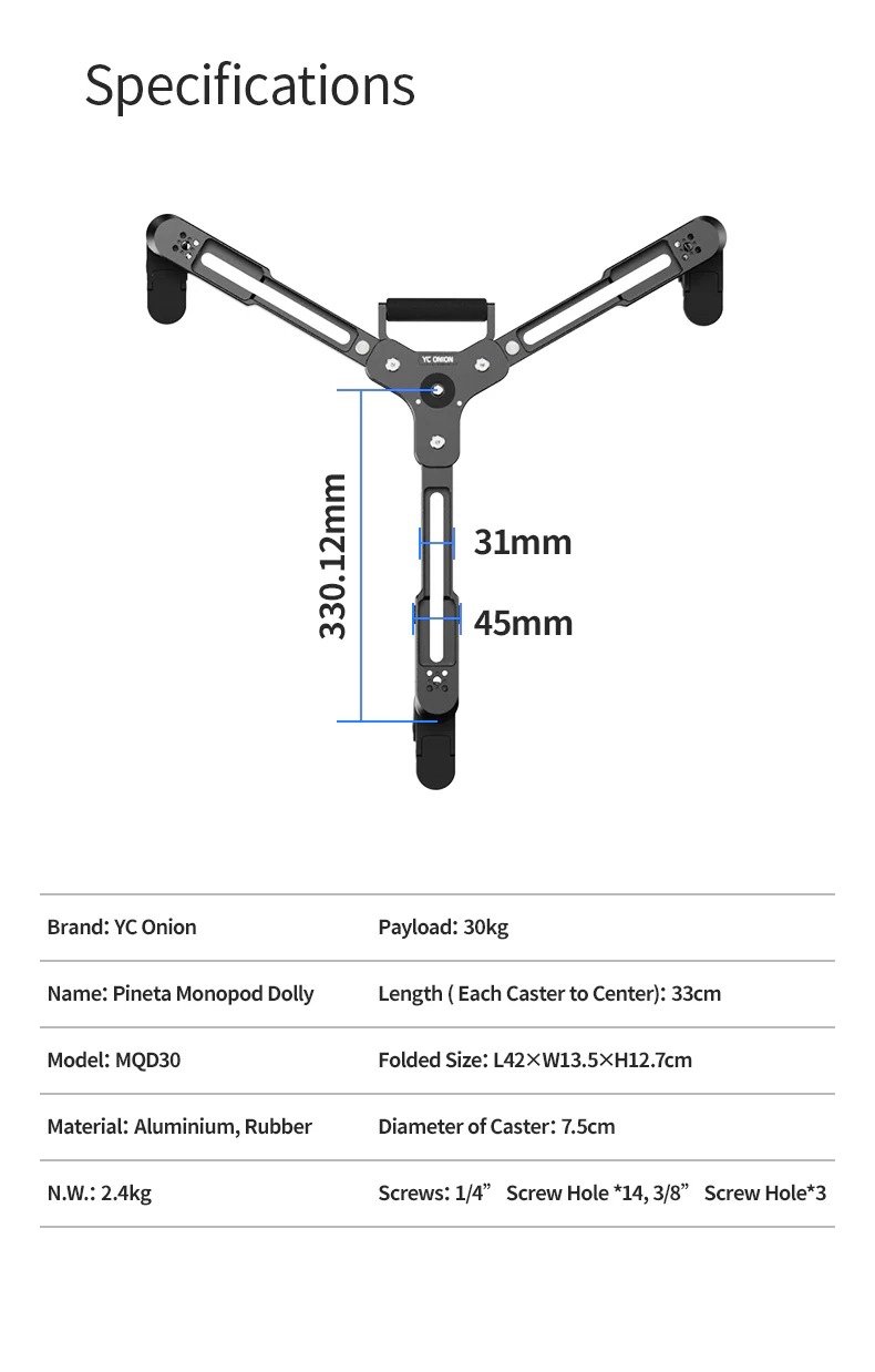 YC Onion PINETA Monopod Dolly by  in  - EC MALL