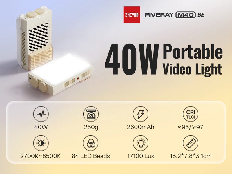Zhiyun Fiveray M40 SE Powerful Pocket Light by  in  - EC MALL
