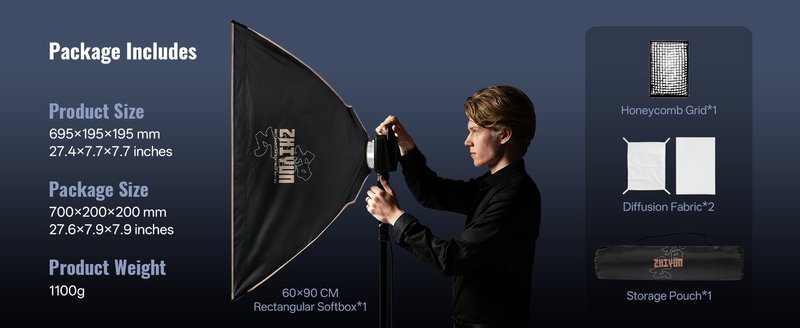 Zhiyun Rectangular Softbox 60x90cm (Bowens Mount) by  in  - EC MALL
