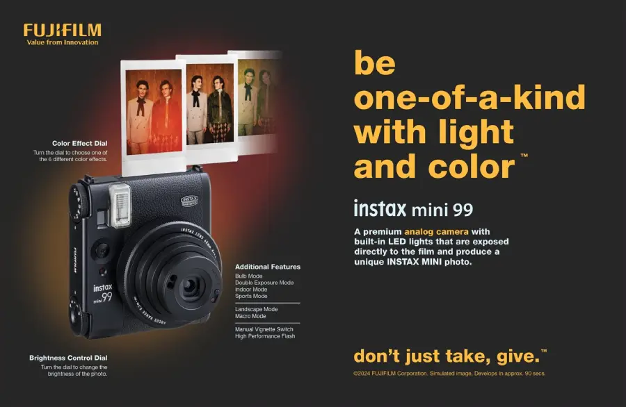 ฟูจิฟิล์ม เปิดตัว “INSTAX mini 99TM” กล้องอนาล็อกสัมผัสหรูหรา