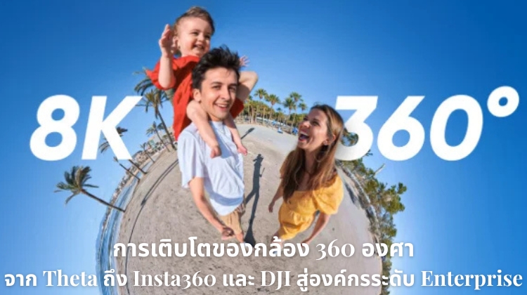 การเติบโตของกล้อง 360 องศา: จาก Theta ถึง Insta360 และ DJI สู่องค์กรระดับ Enterprise