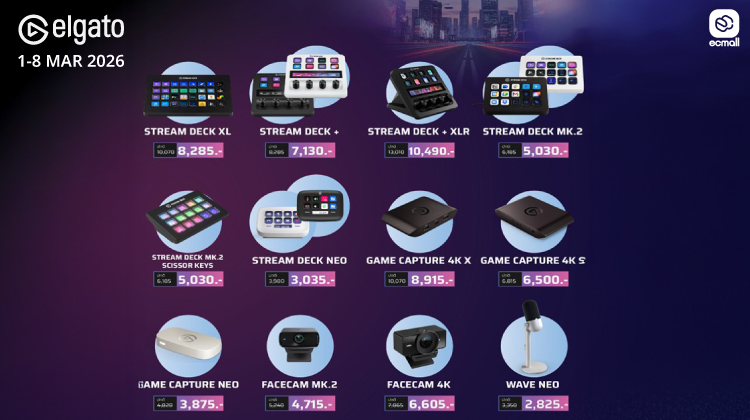 ELGATO| Elgato Creator Gear SALE อุปกรณ์สำหรับสายสตรีมเมอร์ และคอนเทนต์ครีเอเตอร์ ลดพิเศษ! | 1-8 Mar 69