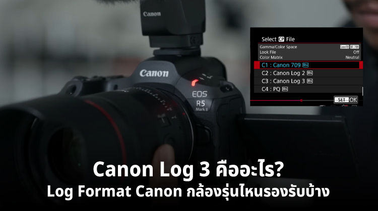 C-Log 3 คืออะไร? Log Format และกล้อง Canon รุ่นไหนรองรับบ้าง