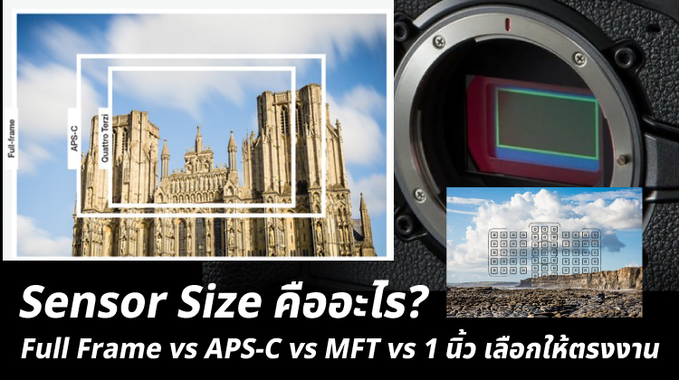Sensor Size คืออะไร? Full Frame vs APS-C vs MFT vs 1 นิ้ว