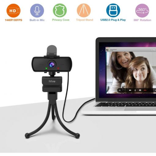 FIFINE K420 2K Computer Webcam Inclouding Tripod Stand - Image 3