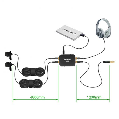 Comica DUAL.LAV D03 Dual-head Detachable&Multi-functional Lavalier Microphone (For Camera, Smartphone) - Image 8