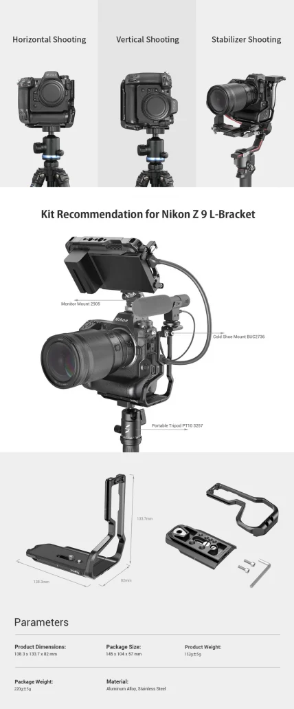 SmallRig 3714 L-Bracket for Nikon Z9-Detail1