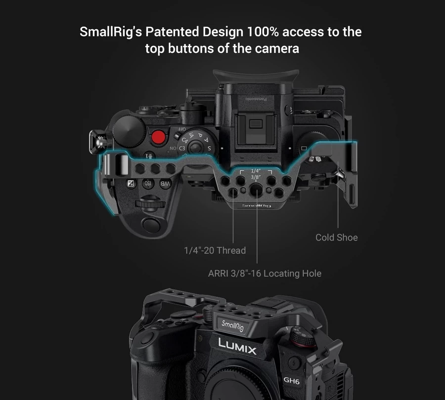 SmallRig 3784 Full Cage for Panasonic LUMIX GH6-Detail5