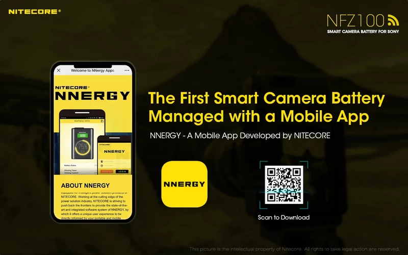 Li-Ion Battery Nitecore NFZ100 Smart Camera Battery for Sony-Detail2