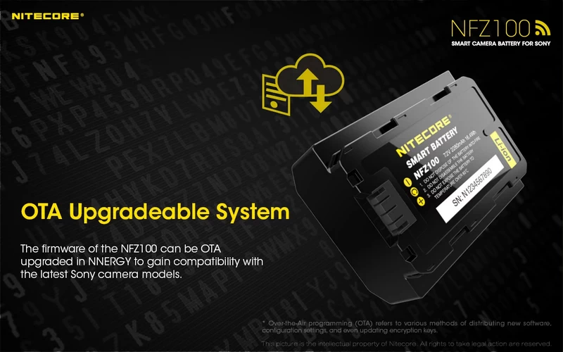 Li-Ion Battery Nitecore NFZ100 Smart Camera Battery for Sony-Detail7