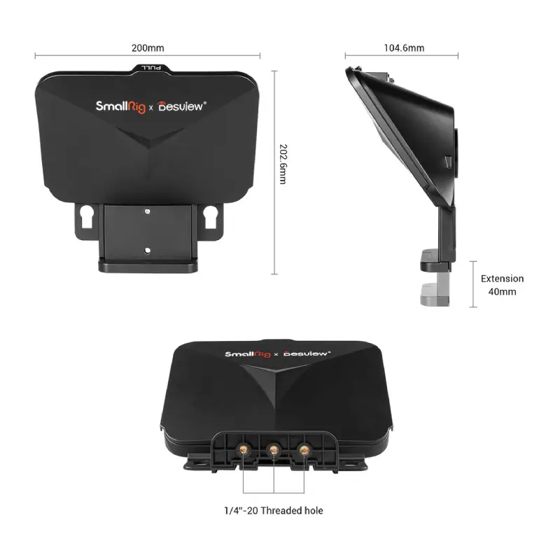 SmallRig 3374 x Desview TP10 Portable TabletSmartphoneDSLR Teleprompter-Description2