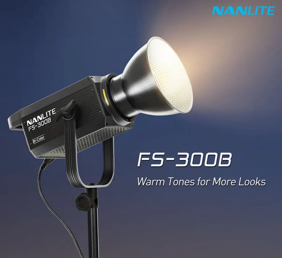 Nanlite FS-300B LED Bi-color Spot Light-Des1