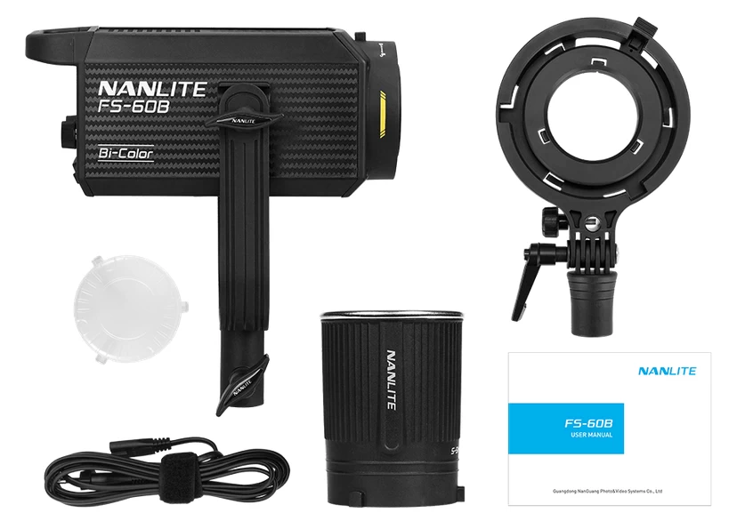 Nanlite FS-60B LED Bi-color Spot Light-Des1