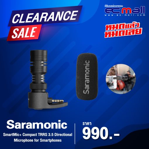 Saramonic SmartMic+ Compact TRRS 3.5 Directional Microphone for Smartphones