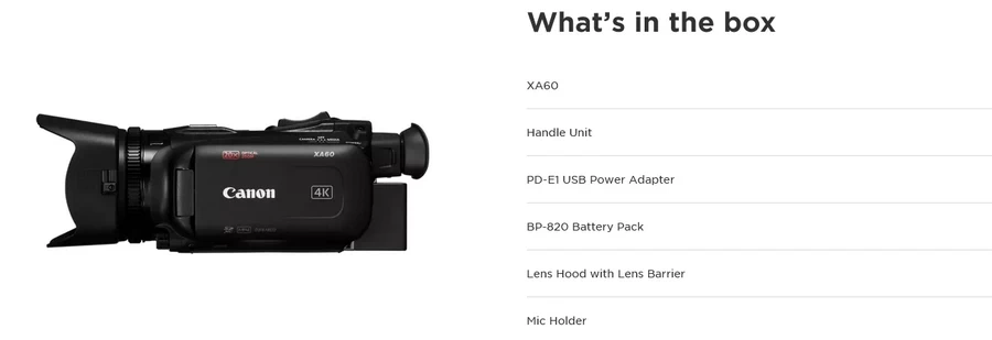 Canon XA60 Professional UHD 4K Camcorder-Des3