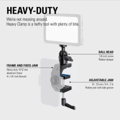 Elgato Heavy Duty G-Clamp and Ball Head-Detail4