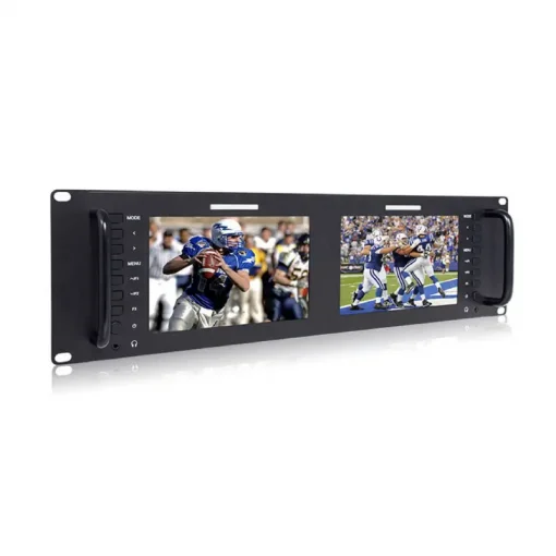 FeelWorld D71 Dual 7 Inch 3 RU Rackmount 3G-SDI,HDMI LCD Monitor-Detail1